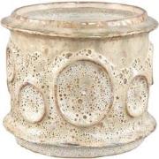 PTMD Bloempot Gregorie - 19x19x17 cm - Keramiek - Creme