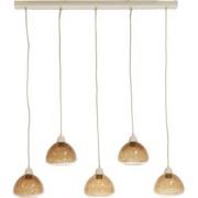 Light & Living - hanglamp - Bisho - bruin - glas - grote eettafellamp ...