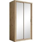 Meubella Kledingkast Blake - Eiken - 120 cm - Met spiegel