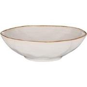 Mica Decorations Tabo Schaal - H9 x Ø30,5 cm - Keramiek - Wit