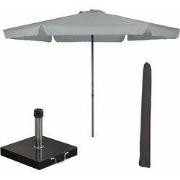 Garden Impressions Delta stokparasol Ø300 cm licht grijs incl 40 kg Co...