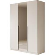 Meubella Kledingkast Sabre - Wit - 150 cm - Met spiegel
