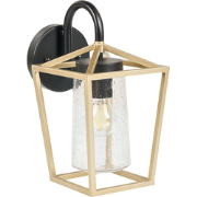 Beliani ORDIE - Tuin wandlamp-Goud-Glas, IJzer