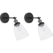 Beliani LOVAT - Muurlamp-Zwart-IJzer