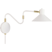 Beliani BALIEM - Muurlamp-Wit-Staal