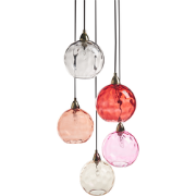 Beliani PABELLON - Hanglamp-Rood-Glas