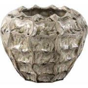 PTMD Bloempot Cedric - 23x23x19 cm - Keramiek - Creme