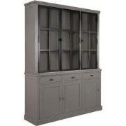 Lunel Vitrinekast van Metaal met 2x3 Deuren en 3 Laden – Ashford & Co