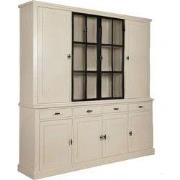 Lunel Vitrinekast van Metaal met 2x4 Deuren en 4 Laden – Ashford & Co