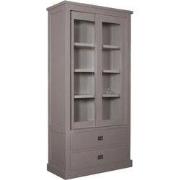 Velin Vitrinekast met 2 Schuifdeuren en 2 Laden – Ashford & Co