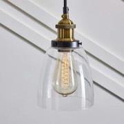 Plafondlamp met glazen kap en fitting in gouden messing afwerking