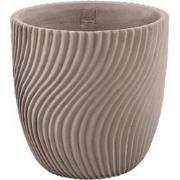 PTMD Bloempot Lianna - 30x30x30 cm - Cement - Beige