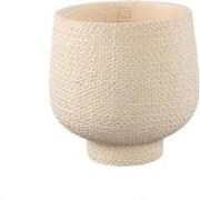 PTMD Bloempot Laim - 30x30x30 cm - Cement - Creme