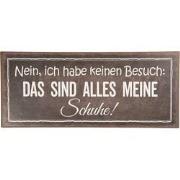 Clayre & Eef Tekstbord  30x13 cm Zwart Wit Metaal Rechthoek Keinen Bes...