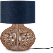 Tafellamp Kalahari - Denim/Rotan - Ø32cm
