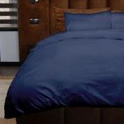 Zydante® Dekbedovertrek Emboss Geometric 200x220 cm - Donkerblauw - me...