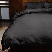 Zydante® Dekbedovertrek Emboss Crocodile 140x220 cm - Zwart - met 1 Ku...