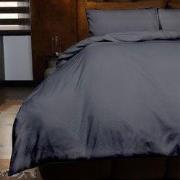 Zydante® Dekbedovertrek Emboss Rainbow 200x220 cm - Anthracite - met 2...