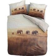 Zydante® Dekbedovertrek Printed 240x200/220cm – Terra Plains Olifant –...