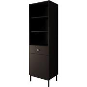 Meubella Boekenkast Norment - Zwart - 54 cm