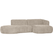 WOOOD Polly Chaise Longue - Polyester - Zand - 71x258x105/150