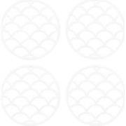 Krumble Siliconen pannenonderzetter rond met schubben patroon - Wit - ...