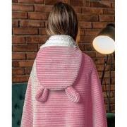 Zydante Home® - Kids Cape - Corduroy Rib - Oud Roze - 100x130 cm