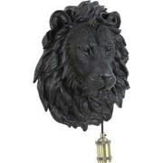 Light & Living - wandlamp - Lion - zwart - kunststof - dierenlamp - E2...