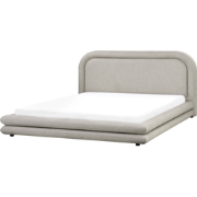 Beliani LAVARDENS - Tweepersoonsbed-Beige-Kunstlinnen