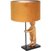 Anne Lighting - tafellamp - Animaux - zwart - metaal velours stof - Ø ...