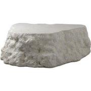 PTMD Haride White MgO Stone Look Coffee Table