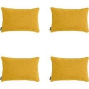 Madison -  Sierkussen Gold canvas eco+ - Ca. 30x50 cm - Set van 4