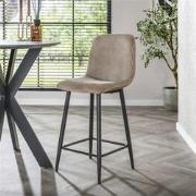 Hoyz Collection - Barstoel Rib - Rock Zandkleur -  Set van 2