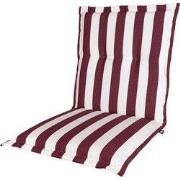 Kopu® Mila Bordeaux - Comfortabel Tuinkussen met Lage Rug - Rood/Wit