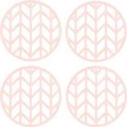 Krumble Siliconen pannenonderzetter rond met pijlen patroon - Roze - S...