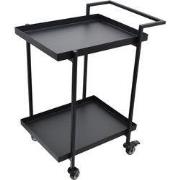 LOFT42 James Trolley Vierkant - Bijzettafel - Zwart -  Metaal - 60x54x...