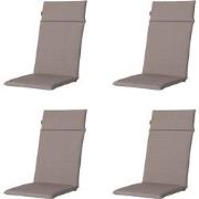 Madison -  Tuinstoelkussen Hoge Rug Panama taupe - Ca. 120x50 cm - Set...