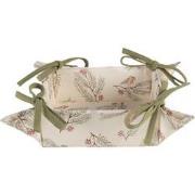 Clayre & Eef Broodmand  35x35x8 cm Beige Groen Katoen Dennentak Cadeau...