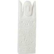 J-Line - Afrikaans Gerkefd Figuur Happy Hout Wit - 16x6.5x46cm