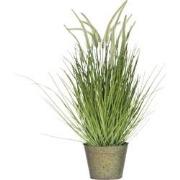 J-Line - Grassen+staarten In Pot Metaal Groen Plastiek Groen Medium - ...