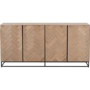 J-Line - Dressoir 4 Deuren Zigzag Hout/metaal Naturel/zwart - 180x40x8...