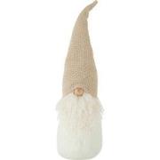J-Line - Kerstman Poly Beige Large - 17x17x57cm