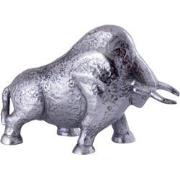 PTMD Decoratieve Standbeeld Ebeny - 23x9x12 cm - Aluminium - Zilver