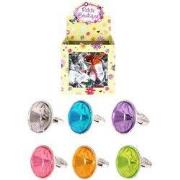 80 Stuks - Kinderringen - Model: Grote Diamanten - In Traktatiebox - U...