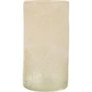 J-Line - Vaas Cilinder Glas Beige Medium - 14.5x14.5x29.5cm