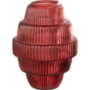 J-Line - Vaas Max Glas Rood Large - 23x23x30cm