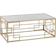 J-Line - Salontafel Lijnen Metaal/glas Goud - 120x66x47.5cm