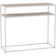 J-Line - Console Zigzag Hout/metaal Naturel/wit - 100x35x85.5cm
