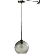 J-Line - Lamp Bol Spikkel Glas Grijs Large - 25.5x25.5x184cm