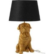 J-Line - Lamp Hond Zittend Resine Goud - 52x31x36cm